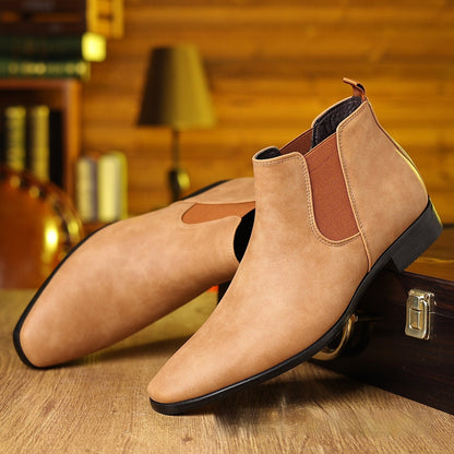 Bottines Chelsea à bout carré pour hommes