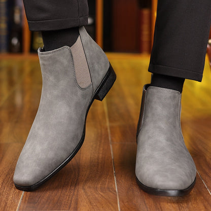Bottines Chelsea à bout carré pour hommes
