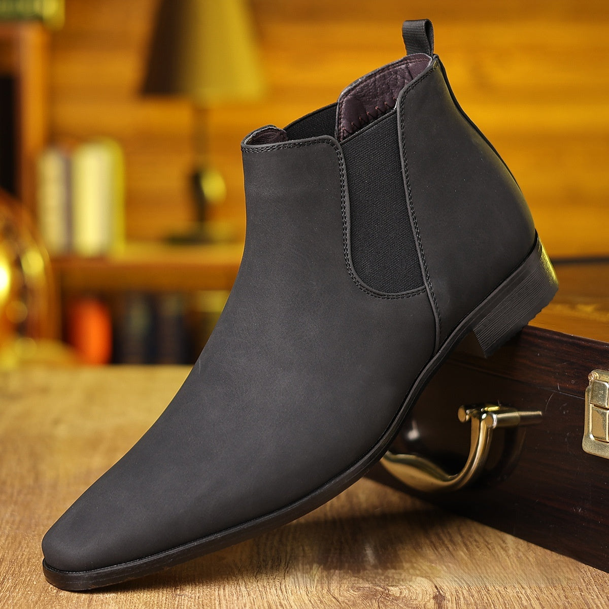 Bottines Chelsea à bout carré pour hommes