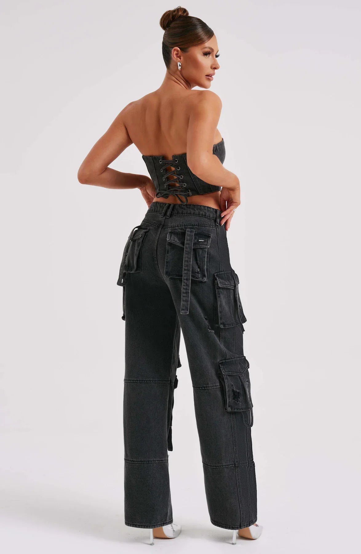 Ensemble Corset Structuré et Pantalon Cargo Droit Pour Femme | Idéal Pour Usage Quotidien et Sorties