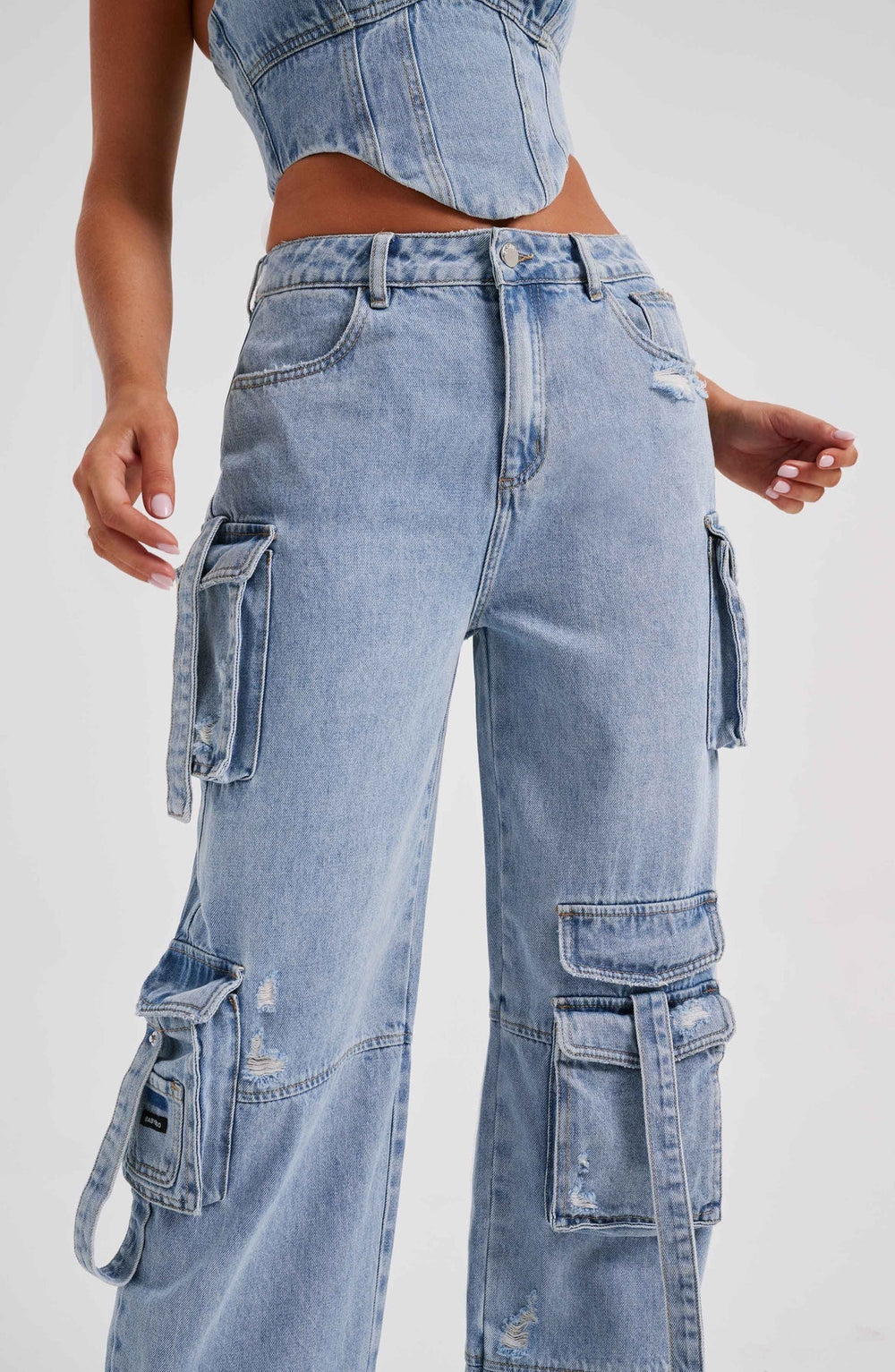 Ensemble Corset Structuré et Pantalon Cargo Droit Pour Femme | Idéal Pour Usage Quotidien et Sorties