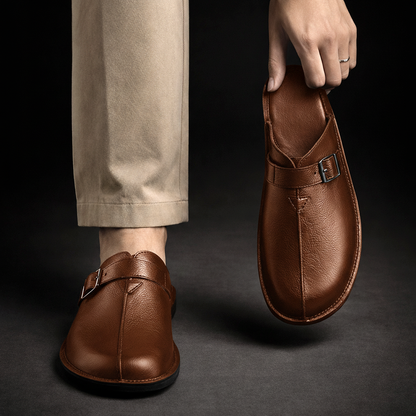 Mules à bout fermé avec bride à boucle pour homme | Idéales pour l'été