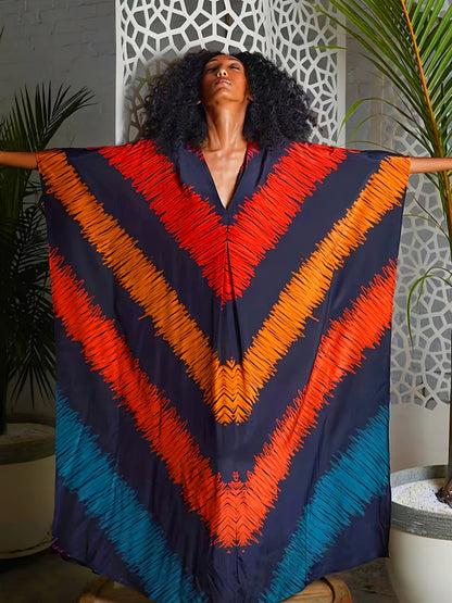 Caftan Long à Coupe Ample pour Femme | Idéal pour les Journées d'Été