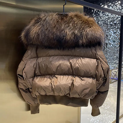 Doudoune d’Hiver avec Col en Fausse Fourrure et Fermeture Zippée pour Femme | Idéale pour Temps Froid
