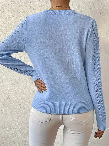Pull à Manches Longues avec Détails en Dentelle pour Femme | Idéal pour un Usage Quotidien