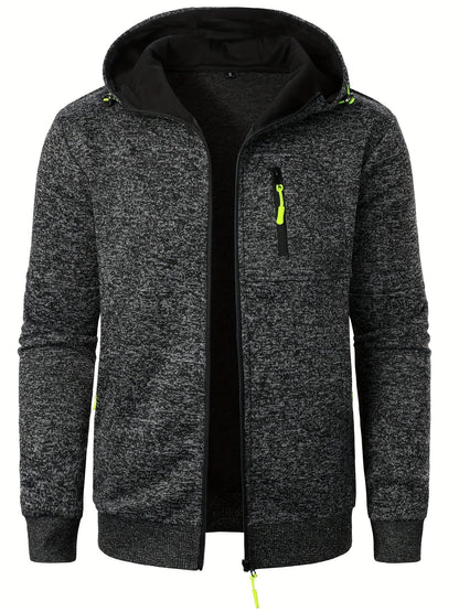 Veste Zippée À Capuche Avec Poches Multiples Pour Homme | Idéal Pour Usage Quotidien Et Activités Extérieures