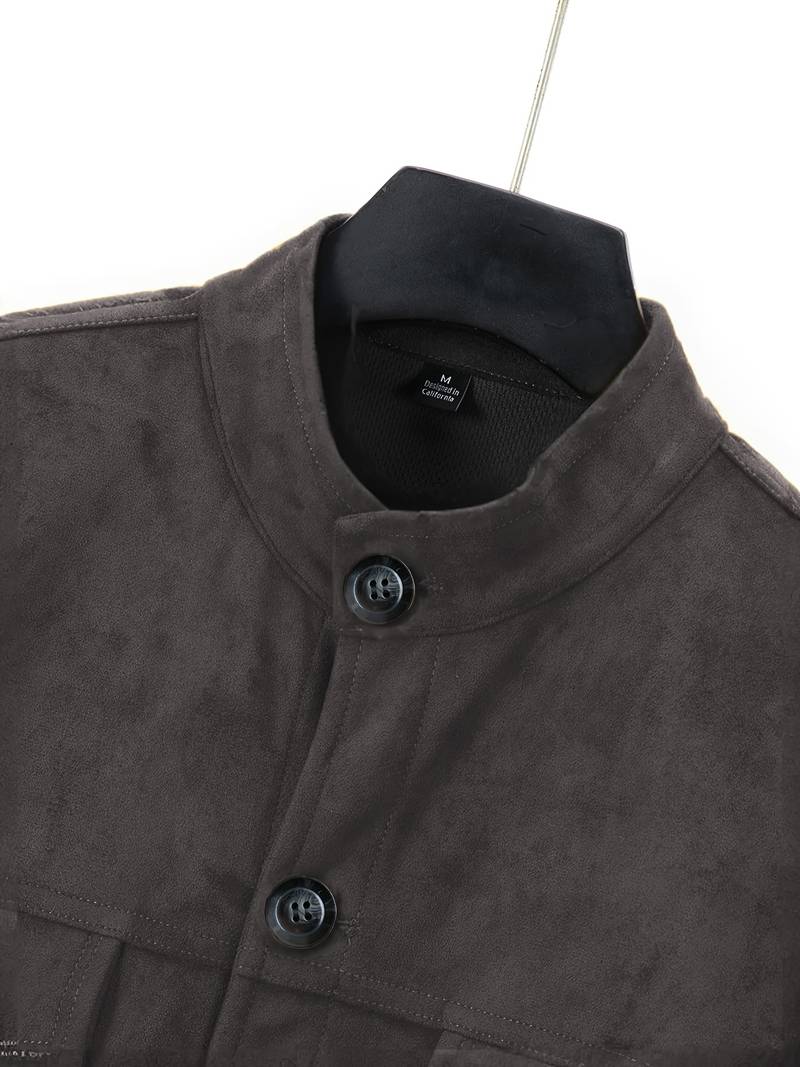 Veste Casual À Manches Longues Avec Poches Fonctionnelles Pour Homme | Idéale Pour Une Utilisation Quotidienne
