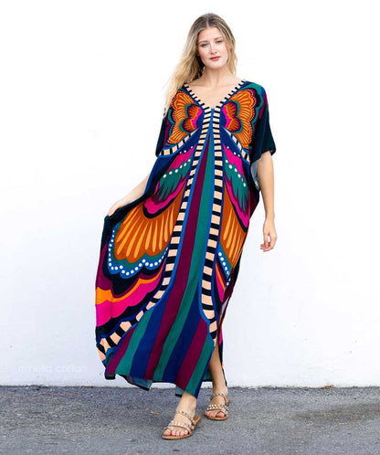 Caftan Décontracté Avec Coupe Ample Pour Femme | Idéal Pour Les Journées D'Été