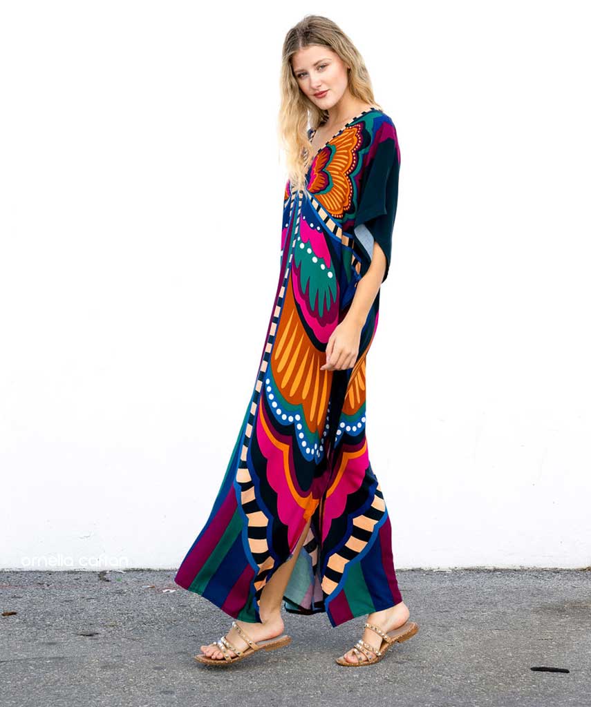 Caftan Décontracté Avec Coupe Ample Pour Femme | Idéal Pour Les Journées D'Été