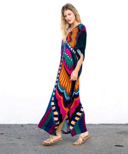 Caftan Décontracté Avec Coupe Ample Pour Femme | Idéal Pour Les Journées D'Été
