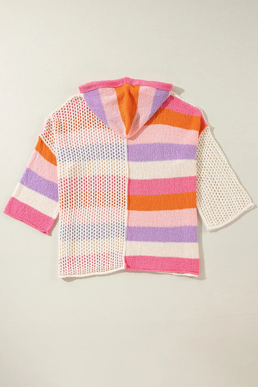 Pull À Capuche avec Motif Rayé Et Coupe Asymétrique pour Femmes | Idéal pour La Mi-Saison