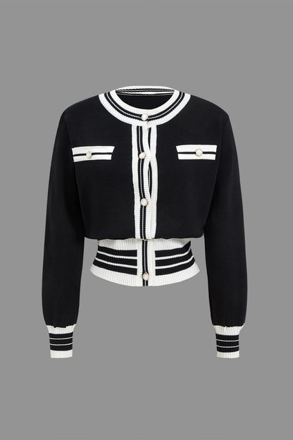 Ensemble Deux Pièces avec Cardigan Court et Pantalon Large pour Femme | Idéal pour le Quotidien et le Bureau
