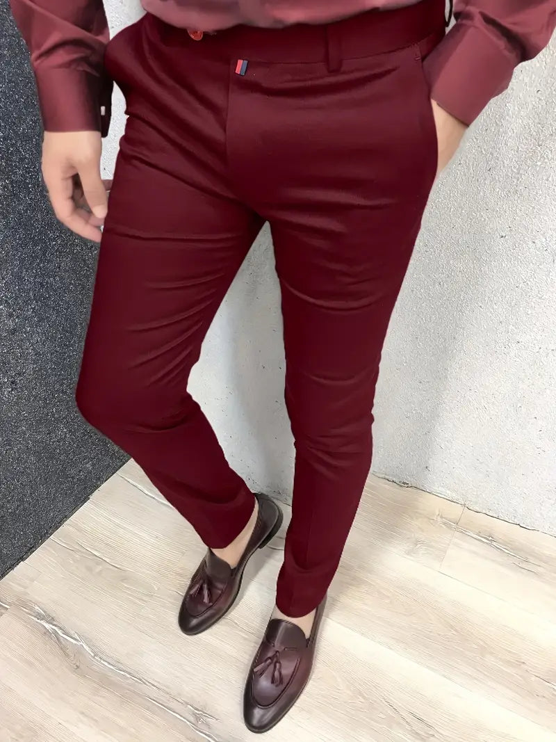 Pantalon De Costume À Coupe Ajustée Pour Homme | Idéal Pour Occasions Formelles