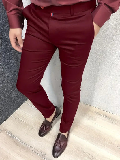 Pantalon De Costume À Coupe Ajustée Pour Homme | Idéal Pour Occasions Formelles