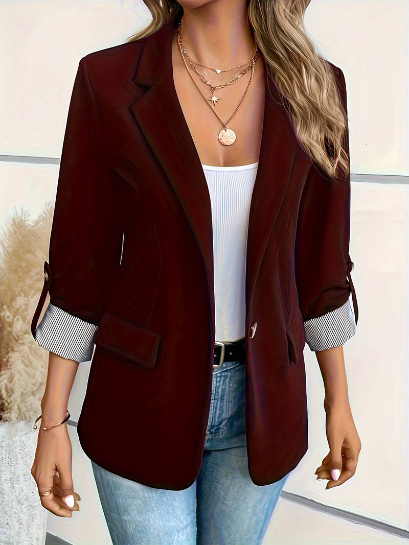 Blazer Structuré À Double Boutonnage Pour Femmes | Idéal Pour Travail Et Usage Quotidien