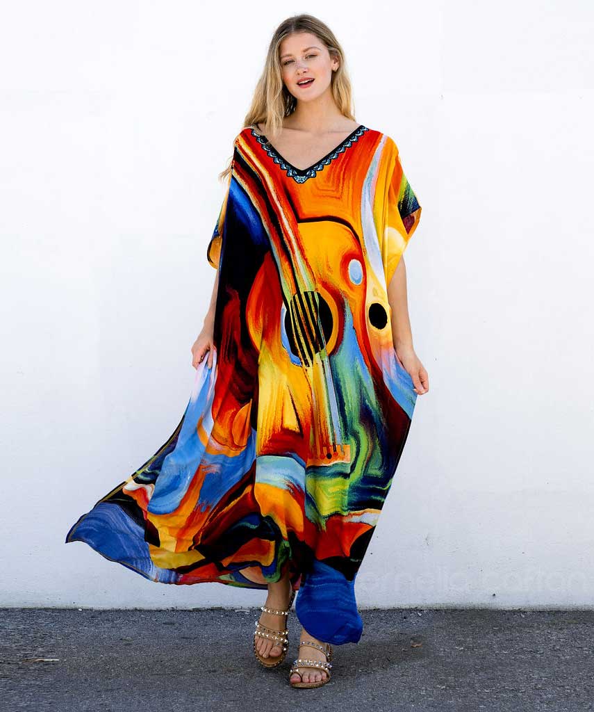 Caftan Décontracté Avec Coupe Ample Pour Femme | Idéal Pour Les Journées D'Été