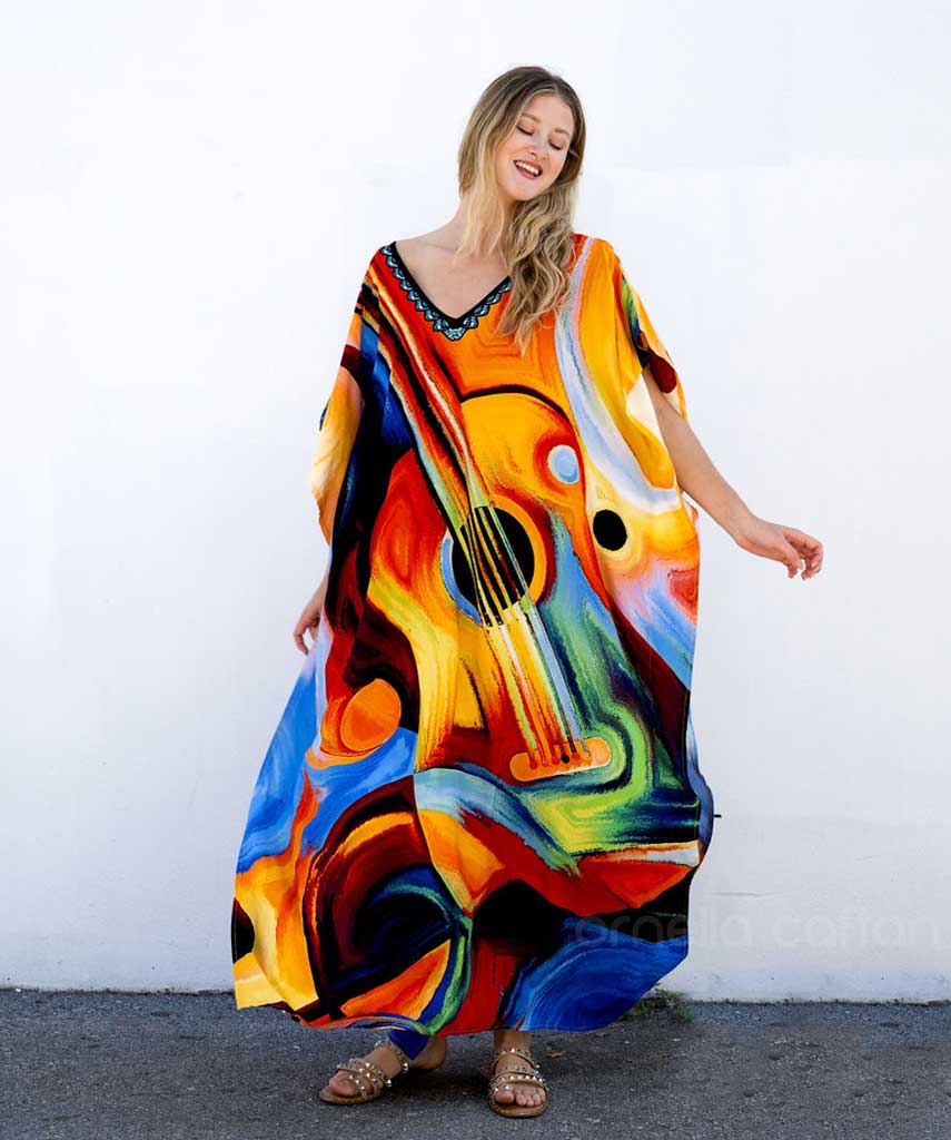 Caftan Décontracté Avec Coupe Ample Pour Femme | Idéal Pour Les Journées D'Été