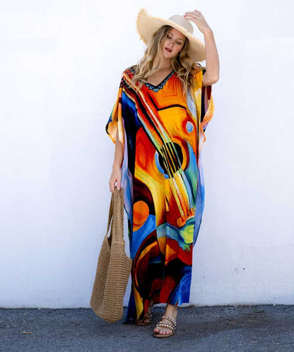 Caftan Décontracté Avec Coupe Ample Pour Femme | Idéal Pour Les Journées D'Été