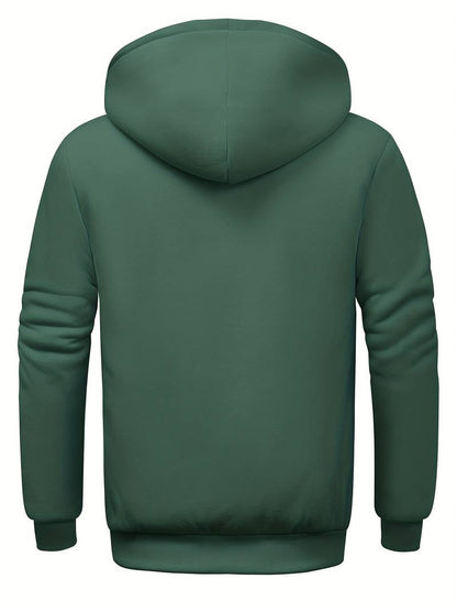 Sweat À Capuche Uni Avec Fermeture Zippée Pour Homme | Idéal Pour Un Usage Quotidien