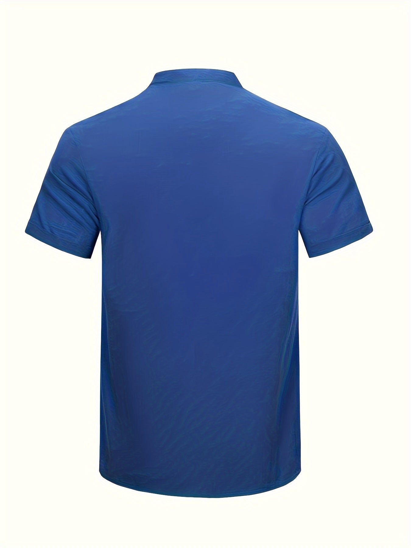 Chemise col montant coupe droite pour hommes