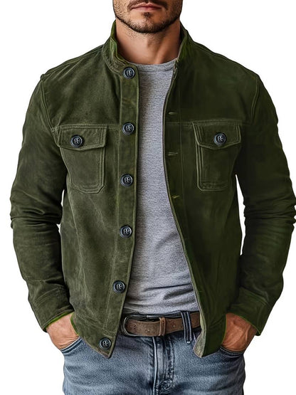 Veste Casual À Manches Longues Avec Poches Fonctionnelles Pour Homme | Idéale Pour Une Utilisation Quotidienne