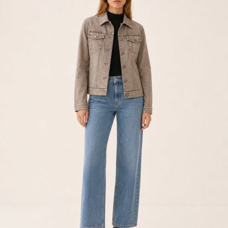 Veste à col chemise avec fermeture boutonnée pour femme | Idéale pour l’automne