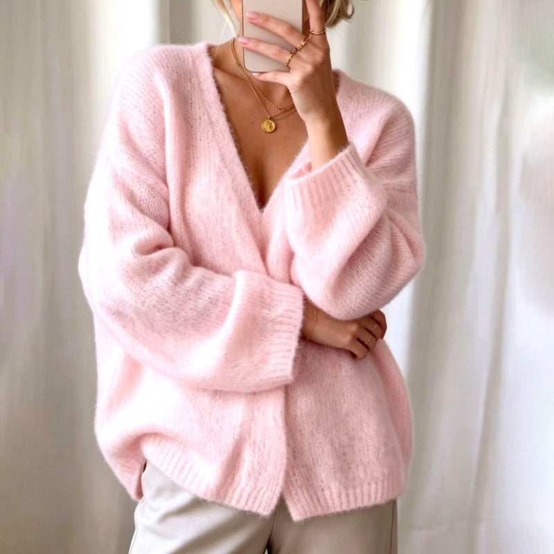 Cardigan à col ouvert pour femmes