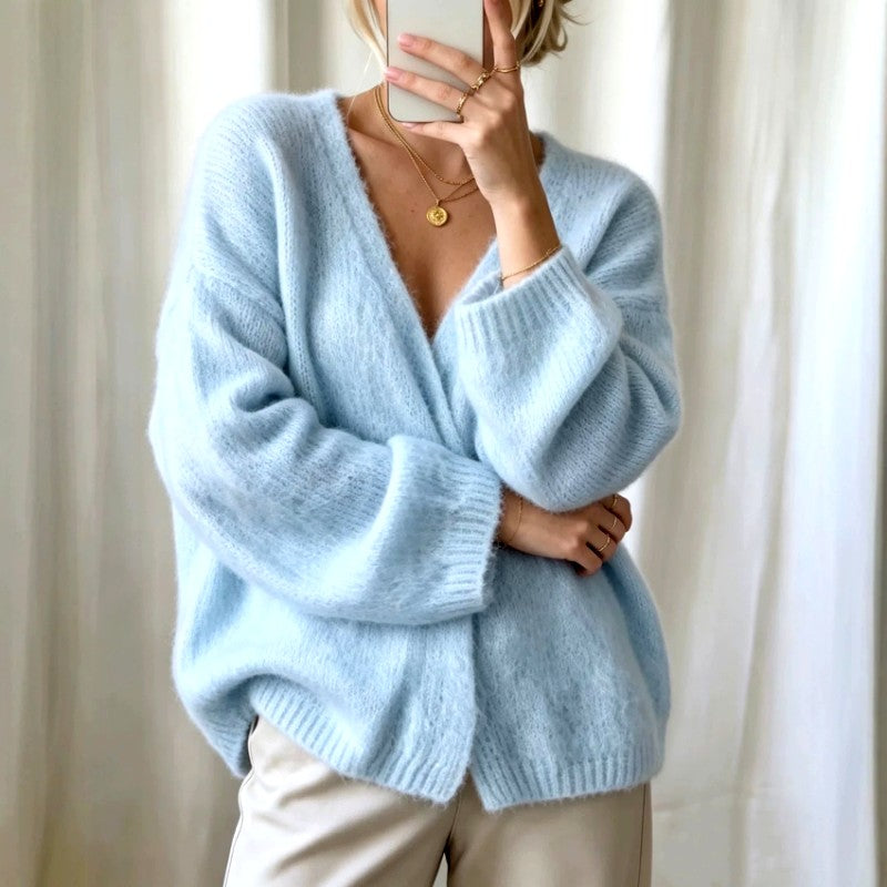 Cardigan à col ouvert pour femmes