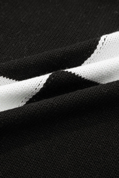 Cardigan à motif damier pour femmes