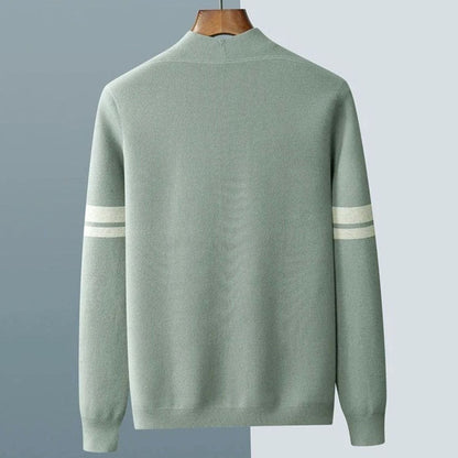 Cardigan à rayures et poches pour hommes