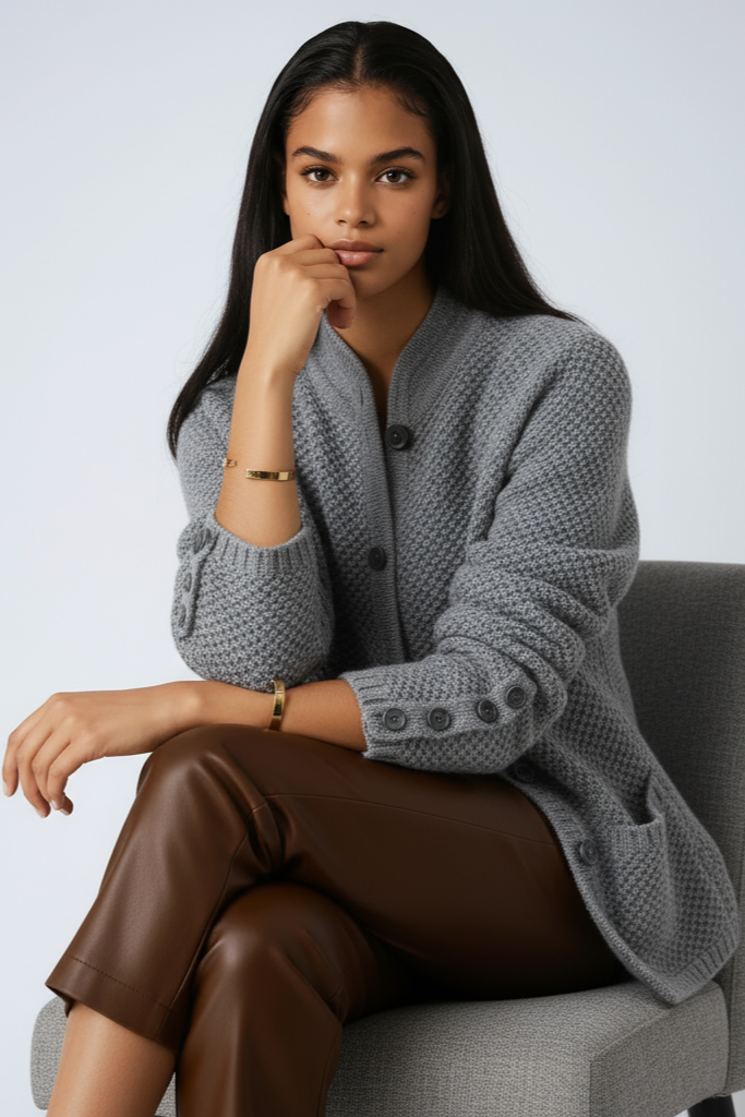 Cardigan à col montant pour femmes