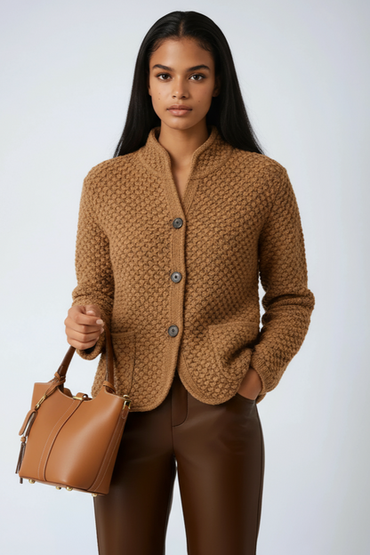 Cardigan à col montant pour femmes