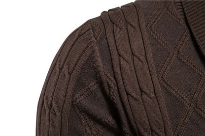 Gilet texturé à col châle pour hommes