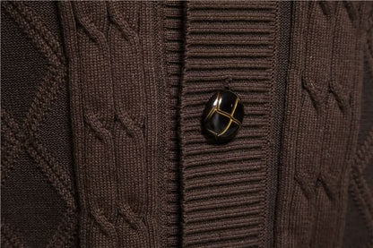 Gilet texturé à col châle pour hommes