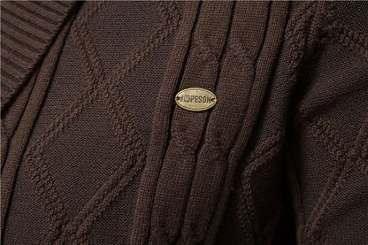Gilet texturé à col châle pour hommes