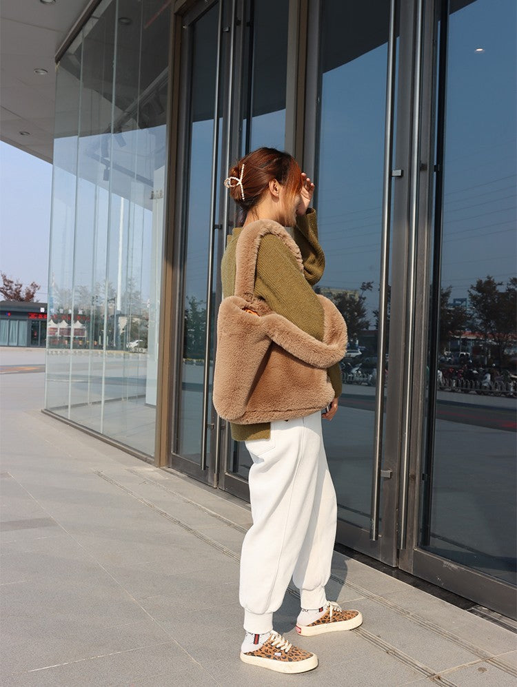 Sac Cabas en Fausses Fourrures pour Femme | Idéal pour un Usage Quotidien
