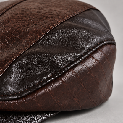 Casquette plate à surpiqûres pour homme