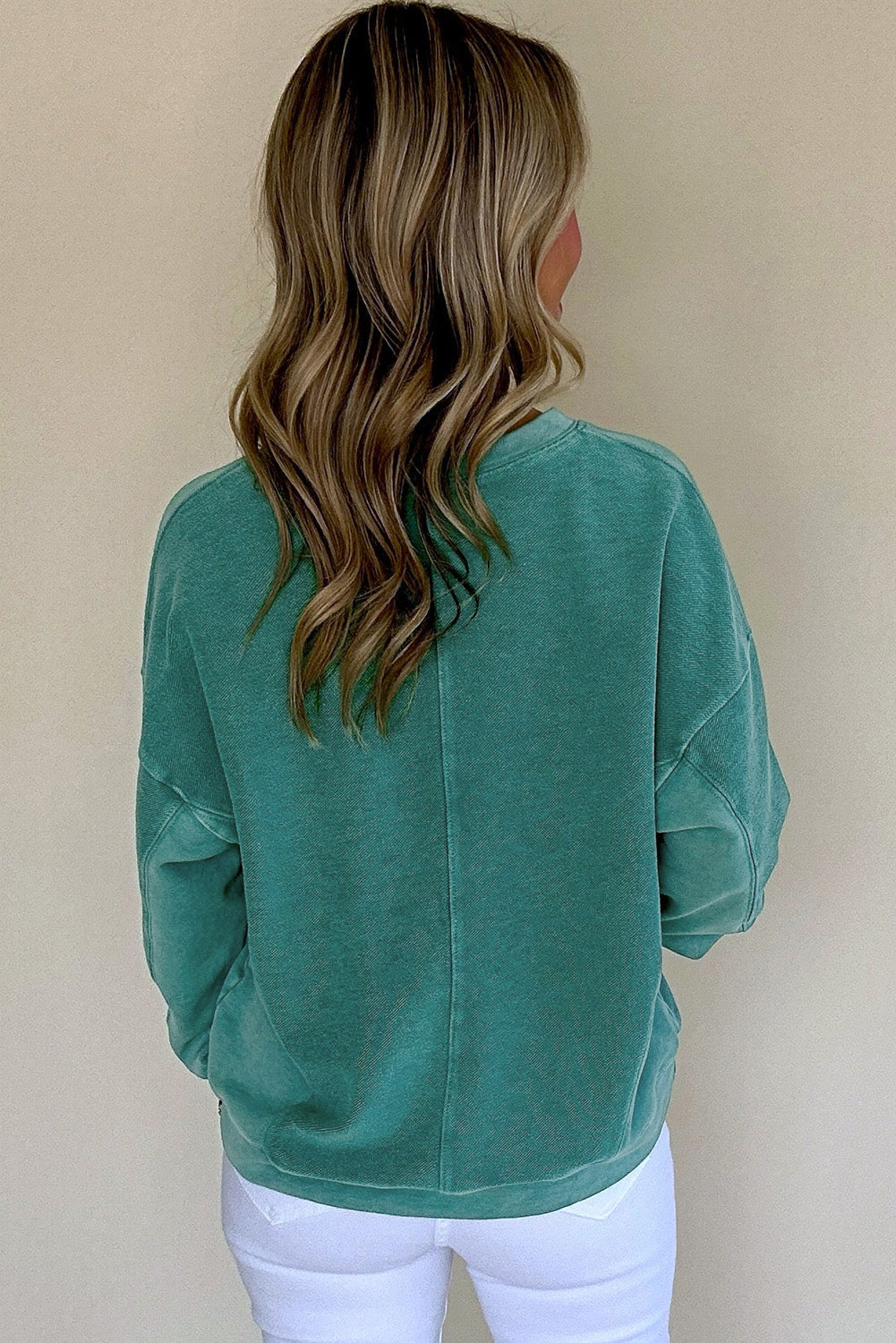 Sweatshirt Avec Encolure Échancrée Et Épaules Tombantes Pour Femmes | Idéal Pour Le Quotidien