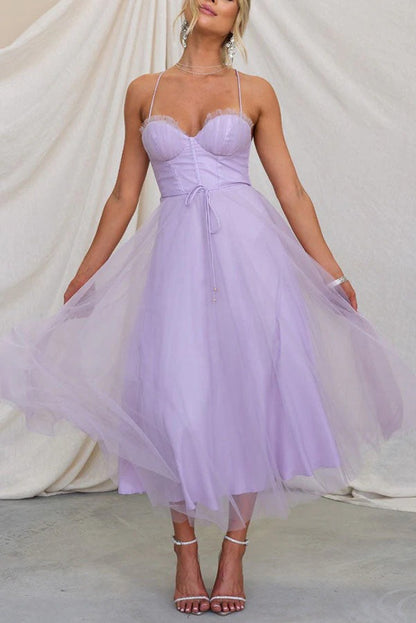 Robe Longue de Soirée à Bretelles en tissu Fluide pour Femme | Idéale pour les Cérémonies Estivales