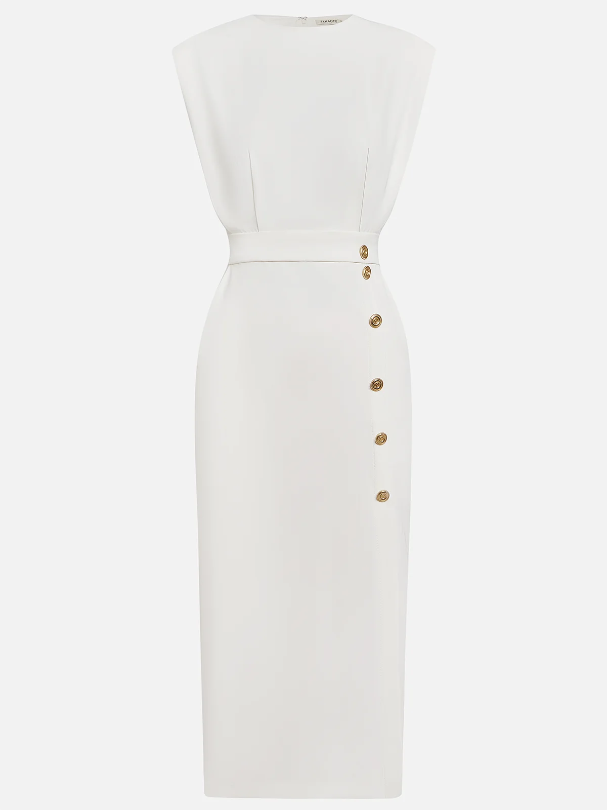 Robe Midi Sans Manches Avec Boutons Pour Femme | Idéale Pour Usage Quotidien Et Occasions