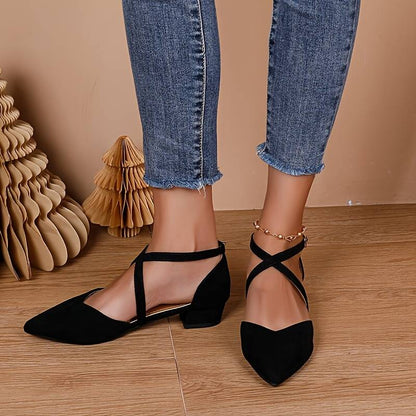 Chaussures Plates À Bout Pointu Avec Bride Pour Femmes | Idéal Pour Usage Quotidien