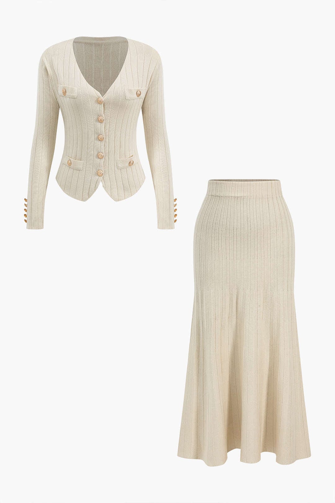 Ensemble Tricot Trois Pièces Blazer, Gilet Et Jupe Pour Femme | Idéal Pour Bureau Et Usage Quotidien