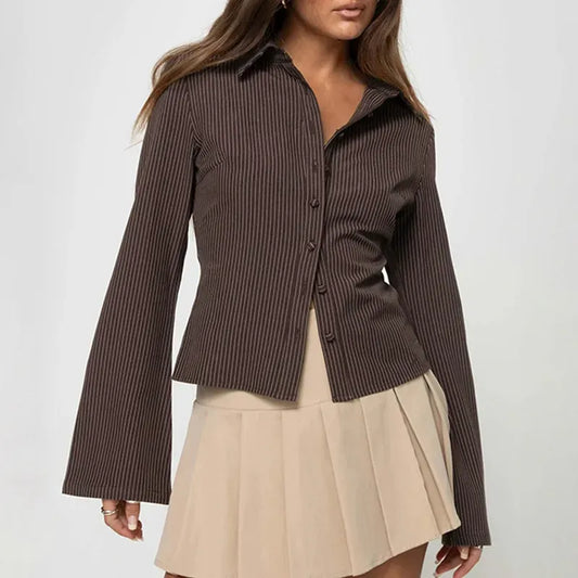 Blouse à Manches Évasées et Coupe Cintrée pour Femme | Idéale pour un Usage Quotidien