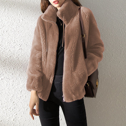 Veste Courte avec Col Montant Et Fermeture Zippée pour Femme | Idéale pour L’Hiver