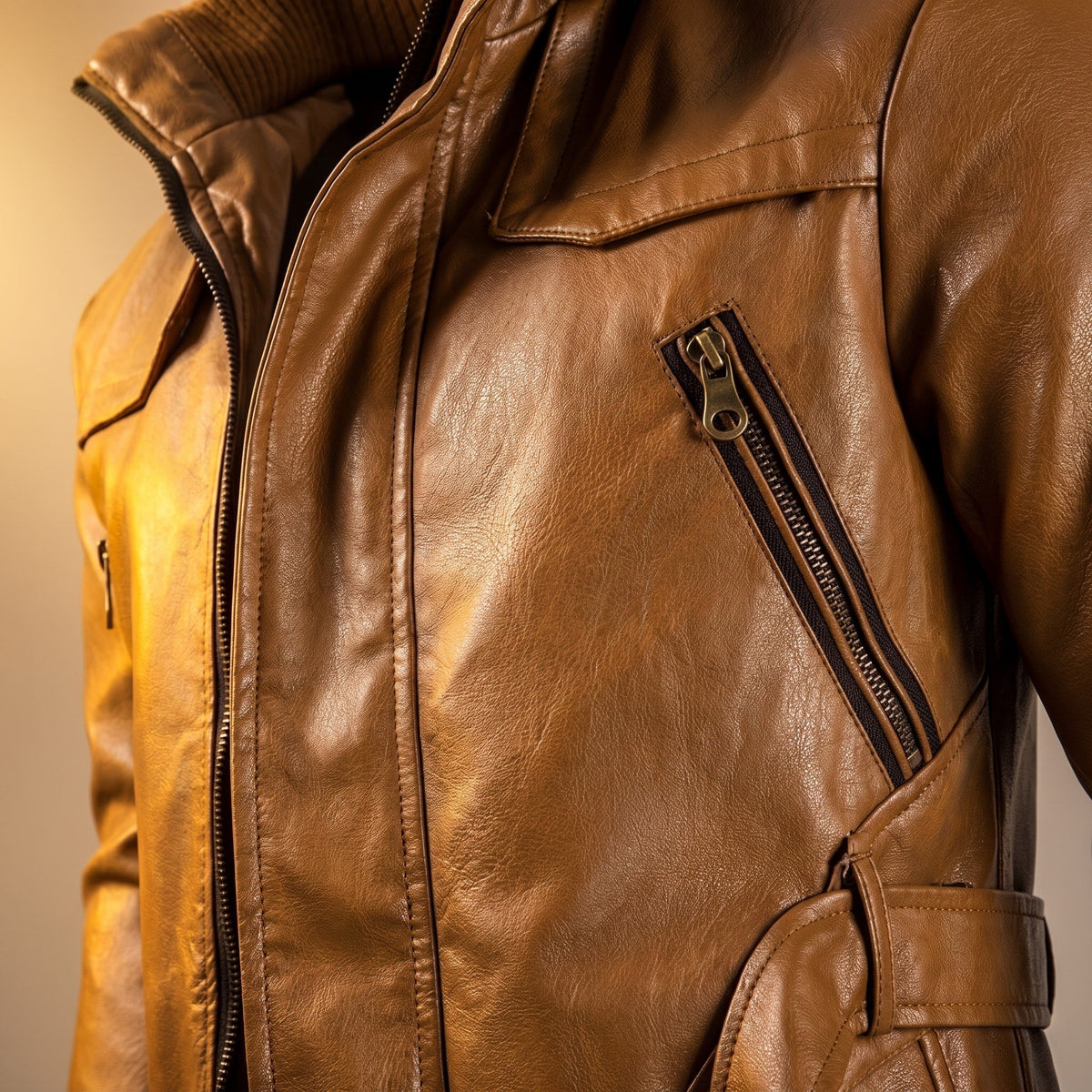Veste mi-longue à capuche pour homme