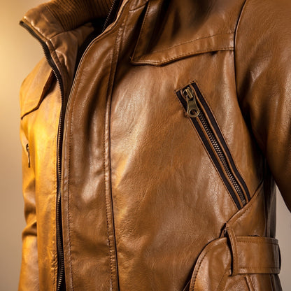 Veste mi-longue à capuche pour homme