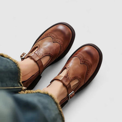 Chaussures brogue à bride pour femmes