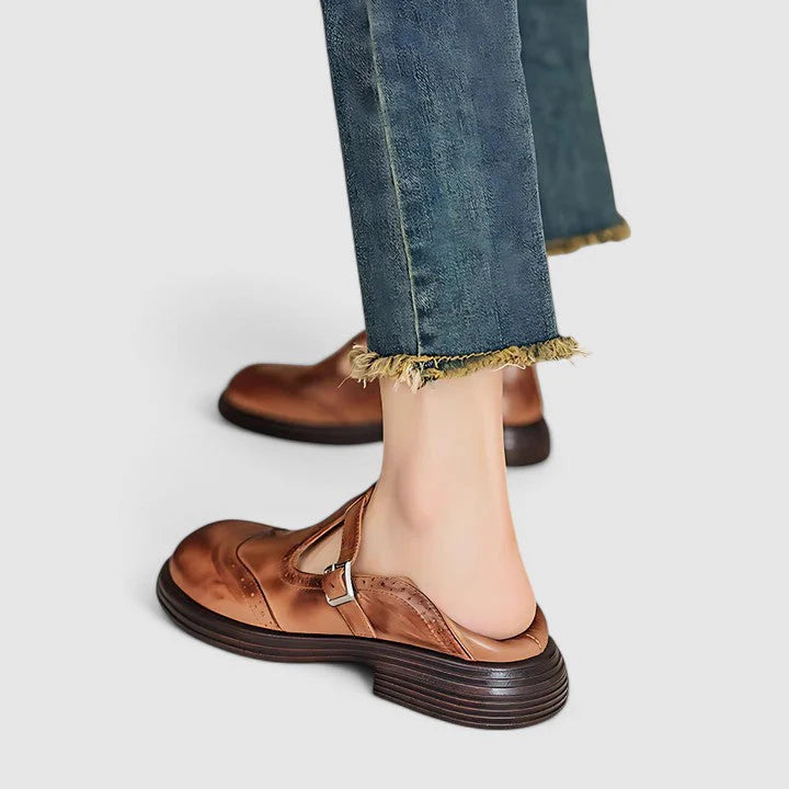 Chaussures brogue à bride pour femmes