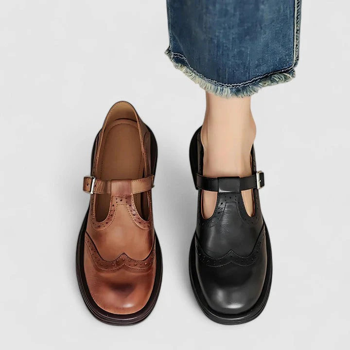 Chaussures brogue à bride pour femmes