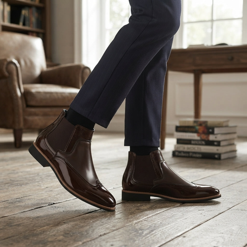 Chaussures montantes à élastiques pour hommes